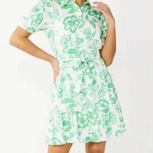 Draper James Puff Sleeve Shirt Dress